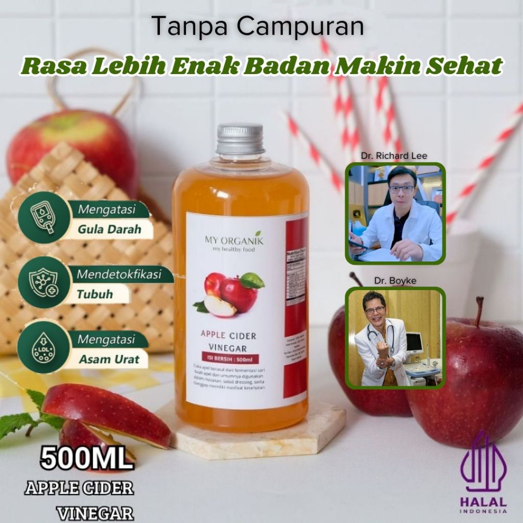 

Cuka Sari Apel Vinegar Asli Original Fresh Murni Segar Natureganic Organik Untuk Kesehatan Diet