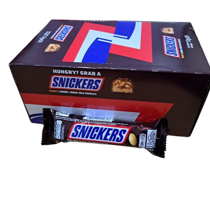 

SNICKERS COKELAT 35GR & 51GR X 24 PCS SNICKERS PEANUTS CARAMEL BAR Chocolate Food Coklat