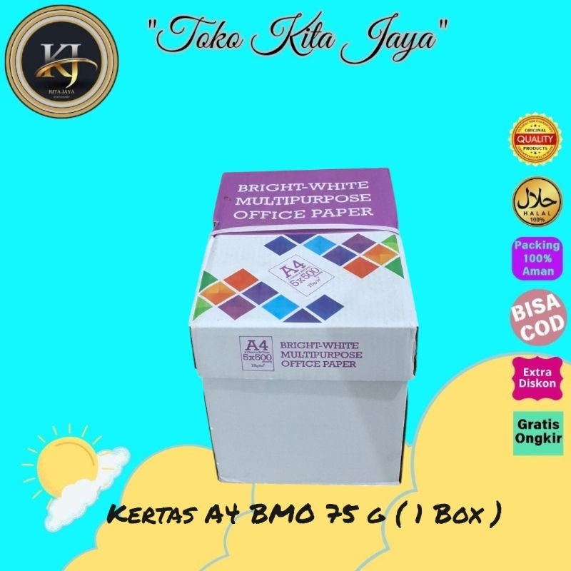 

Kertas Hvs 75gsm A4 BMO ( 1 Box )