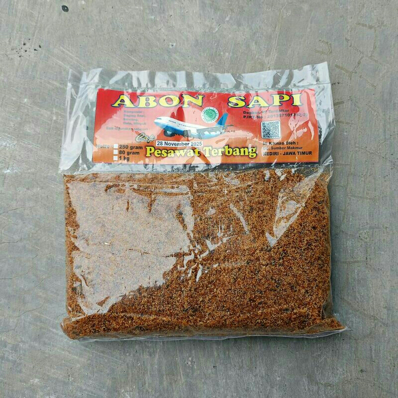 

250gr Abon sapi cap pesawat terbang gurih enak