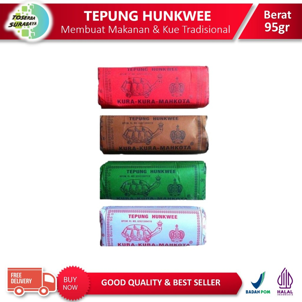 

Tepung HUNKWEE Cap Kura-Kura Mahkota All Variant - HUN KWE / HUNKWE / HONGKUE