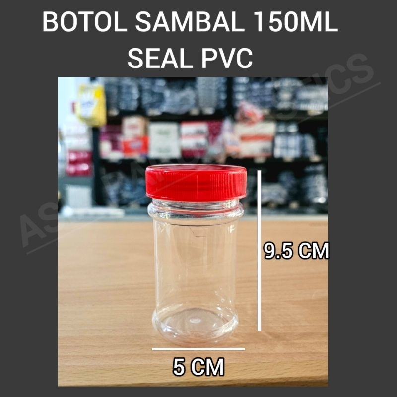 Toples Sambal 150ml / Botol Sambal 150ml  + Seal PVC