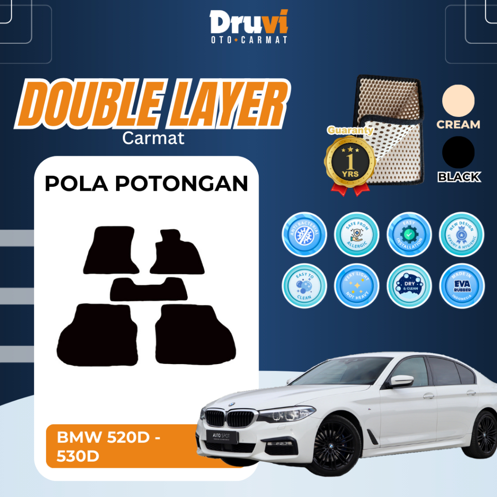 Druvi Karpet Mobil Carmat | BMW 520D - 530D | Eva Double Layer