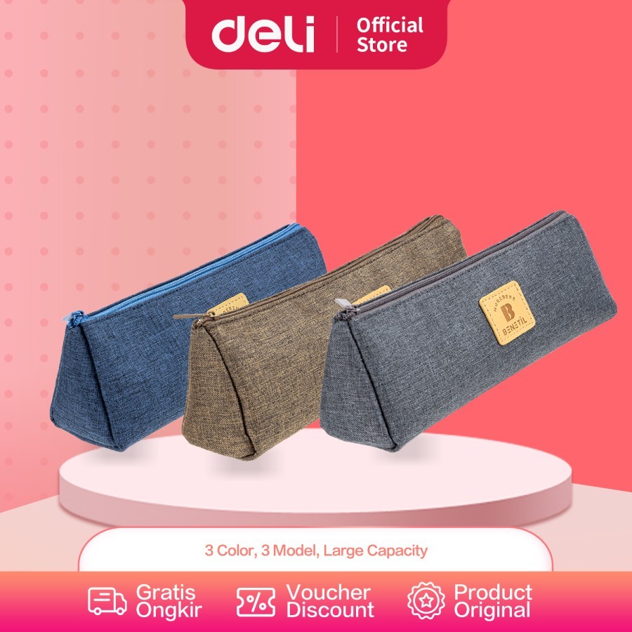 

Deli Pencil Pouch/Tempat Pensil Penyimpanan Besar design simple - 67058