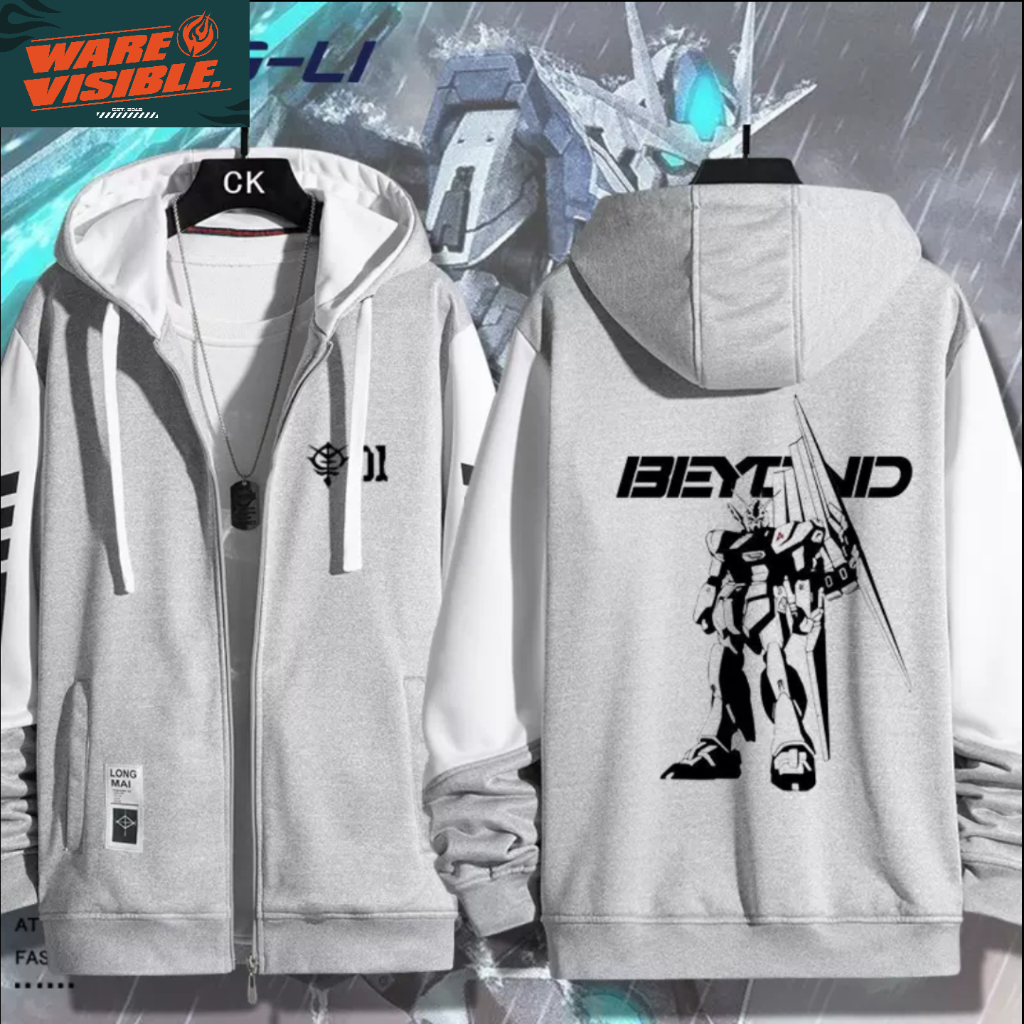WareVisible Jacket Hoodie ZIPPER BEYOND Oversize Korean Style Unisex Jaket Fleece