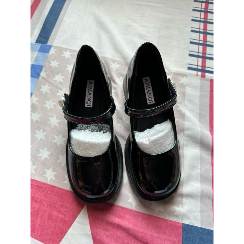 NEW PLATFORM SHOES MARY JANE BLACK SIZE 35