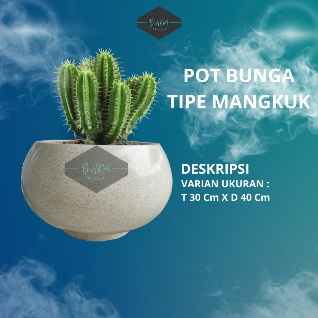 POT ESTETIK | POT BUNGA KERAMIK | POT MINIMALIS MURAH | POT BUNGA TIPE MANGKUK | BAKAIRKAMARMANDI