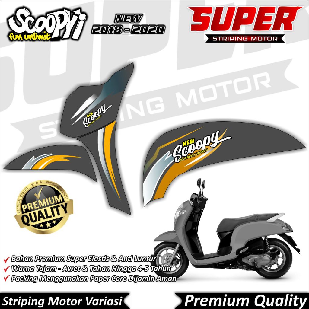 Stiker Scoopy New 2018 - 2020 Anti Luntur keren Striping Scoopy New 2018 - 2020 Striping Honda Scoop