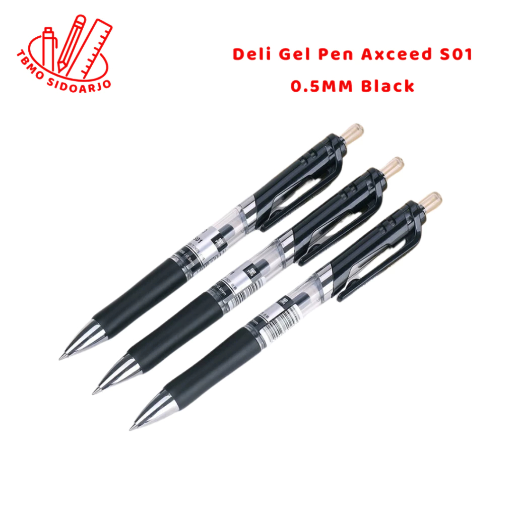 

Deli Gel Pen 0.5MM Black - pcs / Bolpen Deli S01