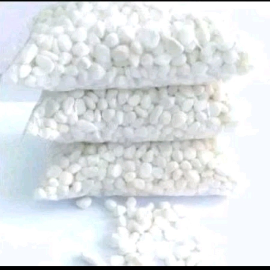 Batu kamper putih 1 kg, Batu putih kecil italy, hiasan taman