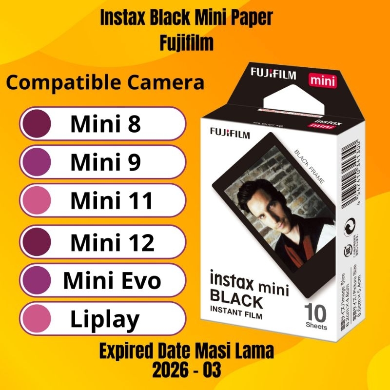 

Paper Refiil Black Fujifilm Instax Mini.
