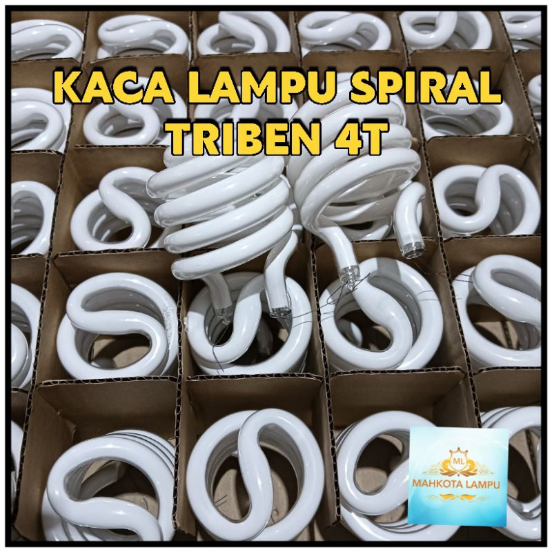 KACA LAMPU SPIRAL TRIBEN 3,5T 23W + BUBBLE WRAP