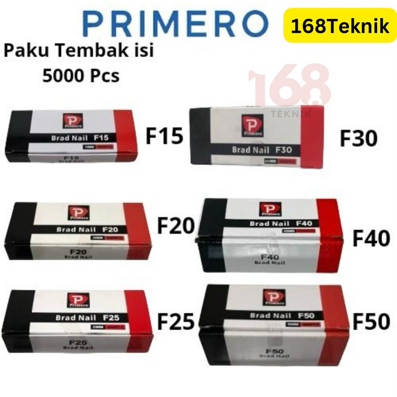 

168Teknik Paku Tembak isi 5000Pcs F15,F20,F25,F30,F40,F50 Primero/Isi Staples Primero/Refill Paku Tembak Primero