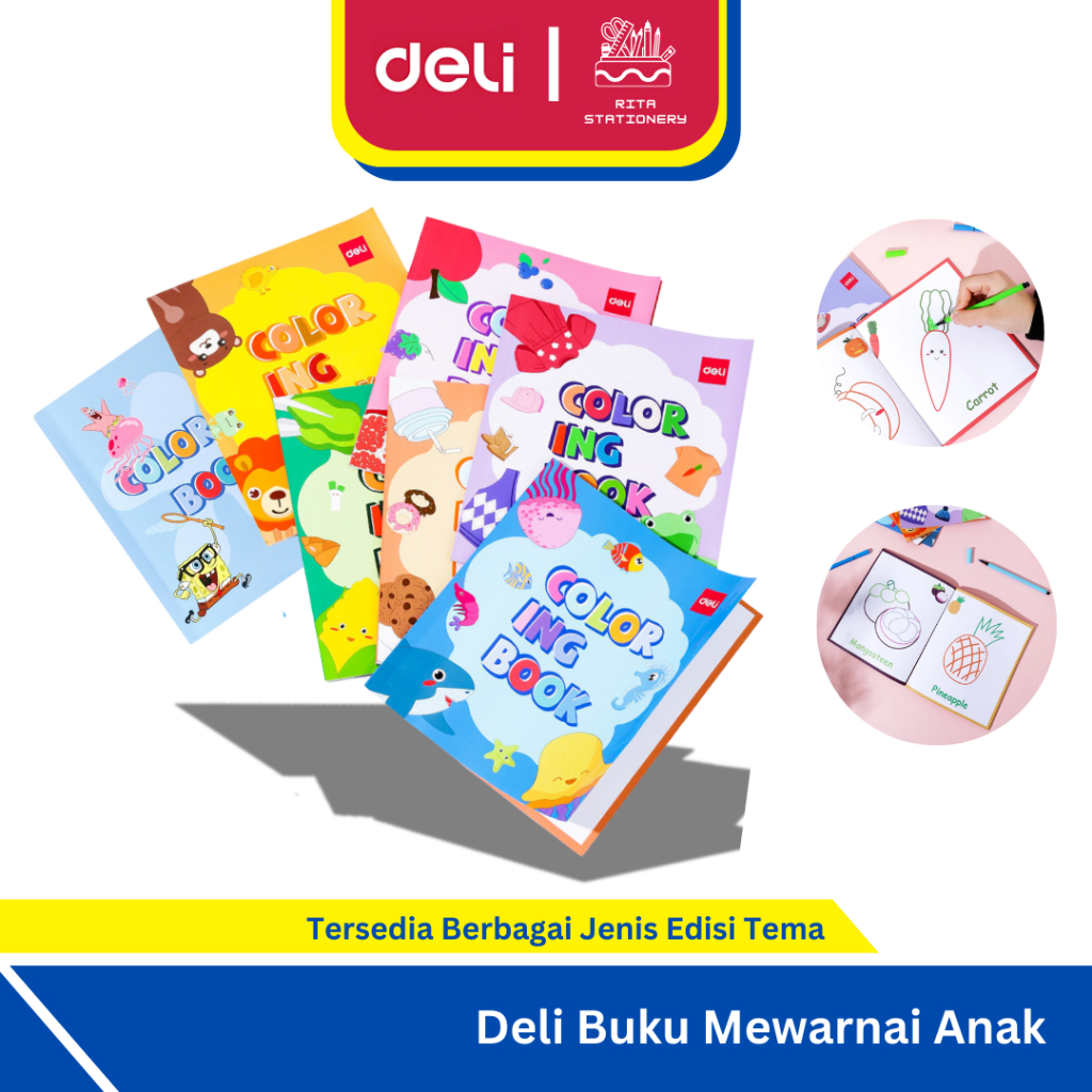 

Deli Buku Mewarnai Anak / Coloring Book Children PAUD kindergartens Sekolah School - Satuan