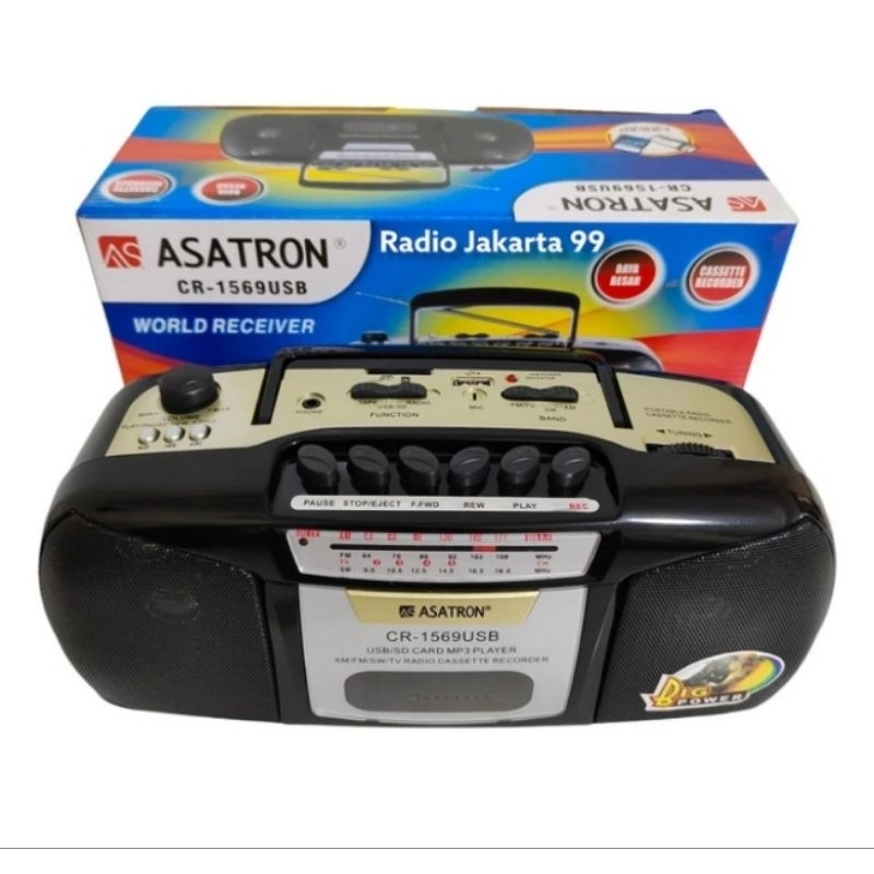 RADIO KASET TAPE ASATRON CR-1569 COMPO RECORDER