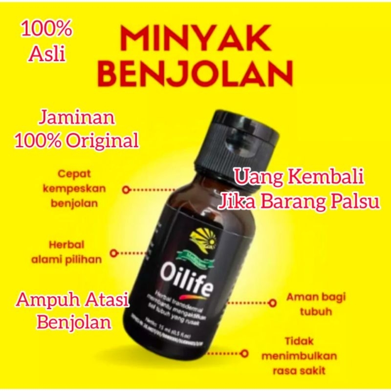 MINYAK OILIFE ASLI OBAT BENJOLAN DITANGAN / MINYAK PENGHILANG BENJOLAN / OBAT BENJOLAN GETAH BENING 