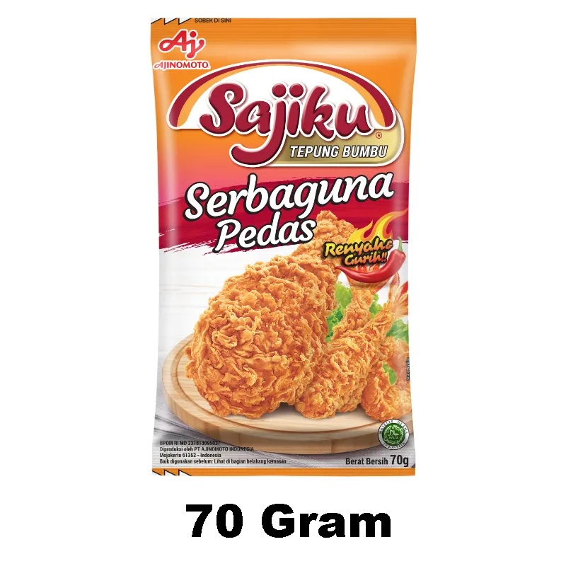 

Sajiku Tepung Bumbu Serbaguna Pedas 70 gr