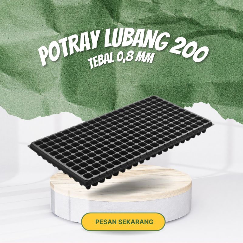 tray semai alat semai 200 lubang dengan ketebalan 0,8mm