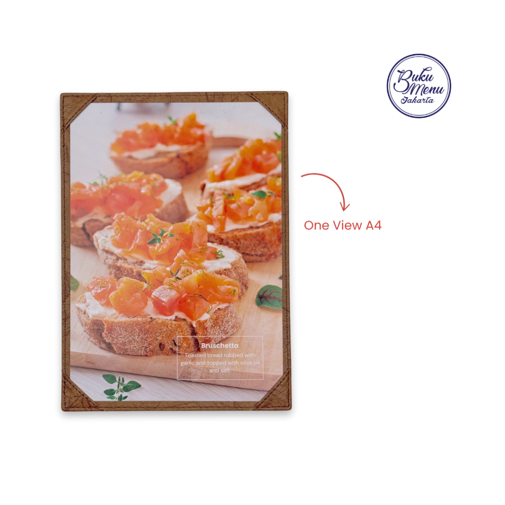 

Buku Menu Jakarta - Buku Menu Kulit Premium Cafe Series One View (1 sisi) A4 - Cafe, Coffee Shop, Restoran, Hotel
