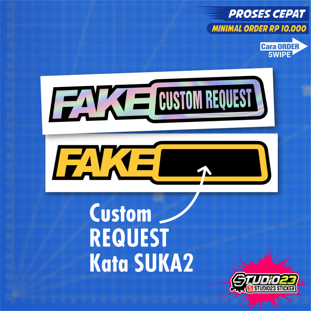

Stiker FAKE Cutting Hologram (Request nama Custom suka-suka)