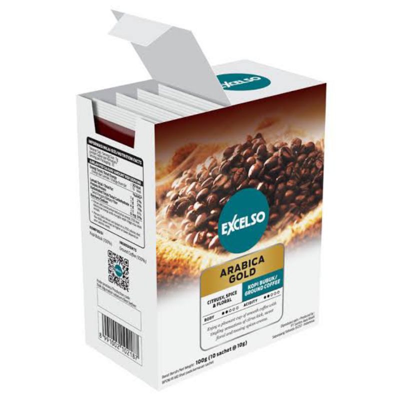 

Excelso Arabica Single Serving Folding Box Isi 10 sachet