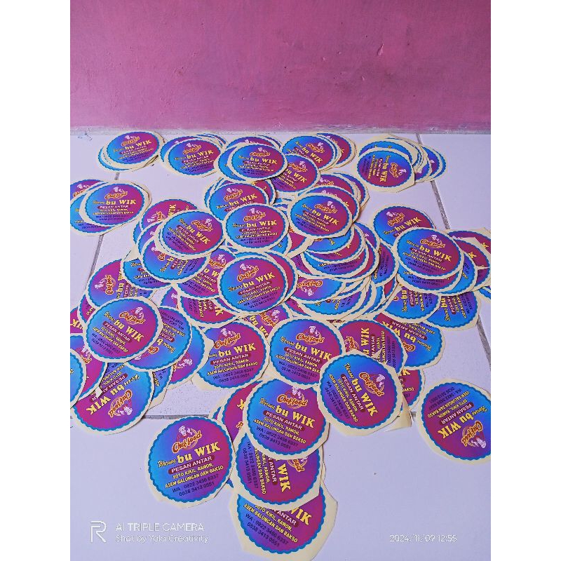 

Stiker cutting Label produk min 100 pcs