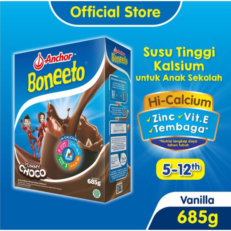 

Boneeto Susu Bubuk Anak Yummy Choco 685 g