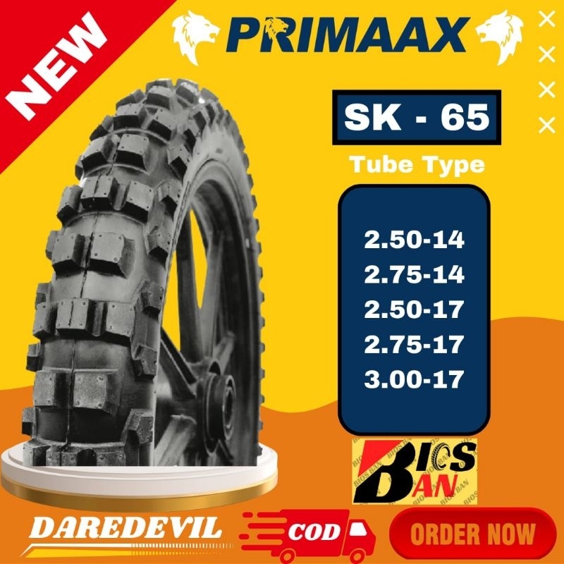 BAN PRIMAAX SK-65 RING 14 17 TUBE TYPE/NON TUBELESS/BAN TRAIL/SEMI CROSS