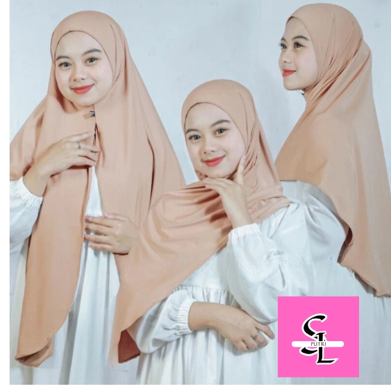 HIJAB JILBAB PASHMINA OVAL INSTAN JERSEY PREMIUM PASHMINA MALAYSIA