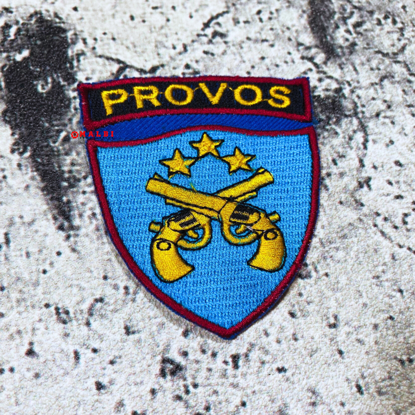 Bet Logo PROVOS Atribut PDL POLRI Bordir FLAT Badge PROVOST Polisi