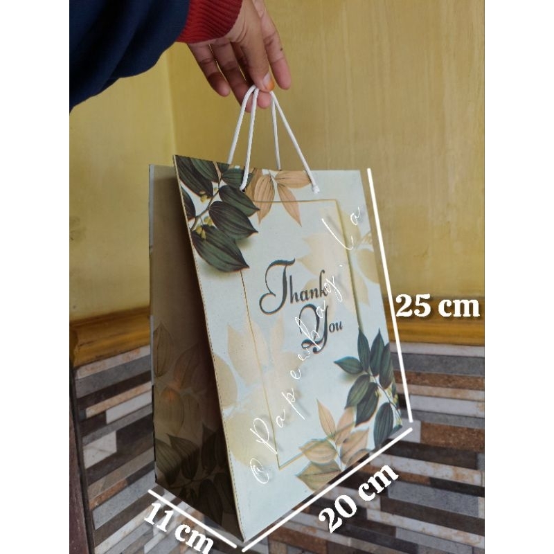 

Paperbag Thank You 20x25 Daun Coklat Aestetic