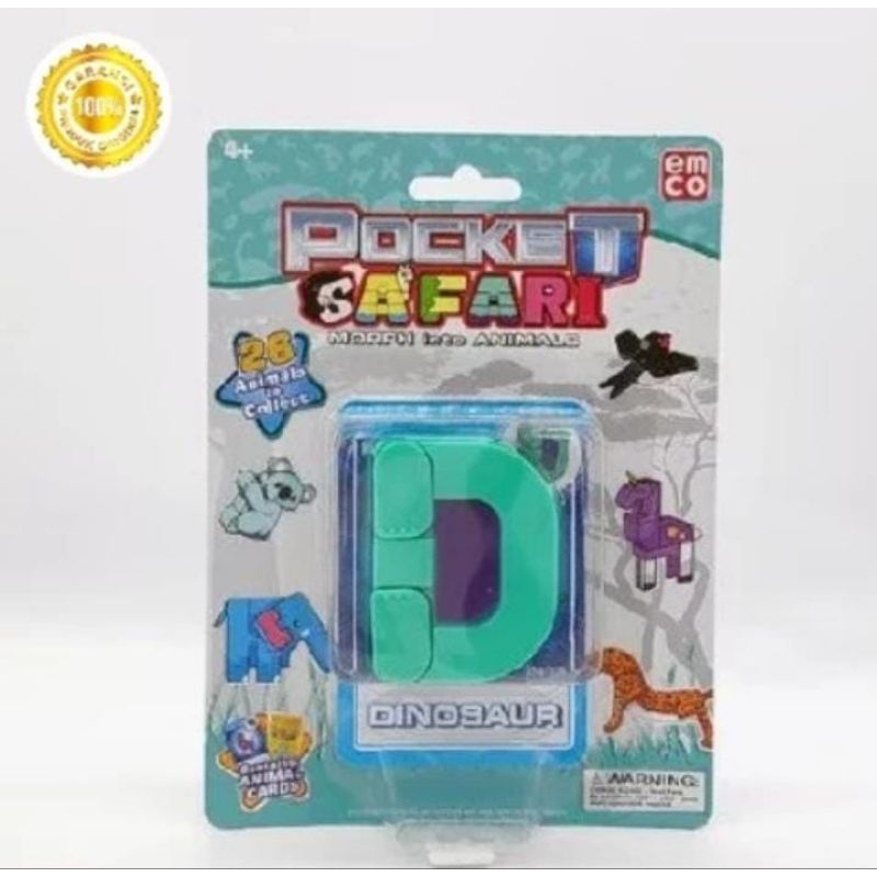 EMCO POCKET SAFARI HURUF D DINOSAUR DINOSAURUS MORPH ANIMALS HURUF ALPHABET ORIGINAL BINATANG MAINAN