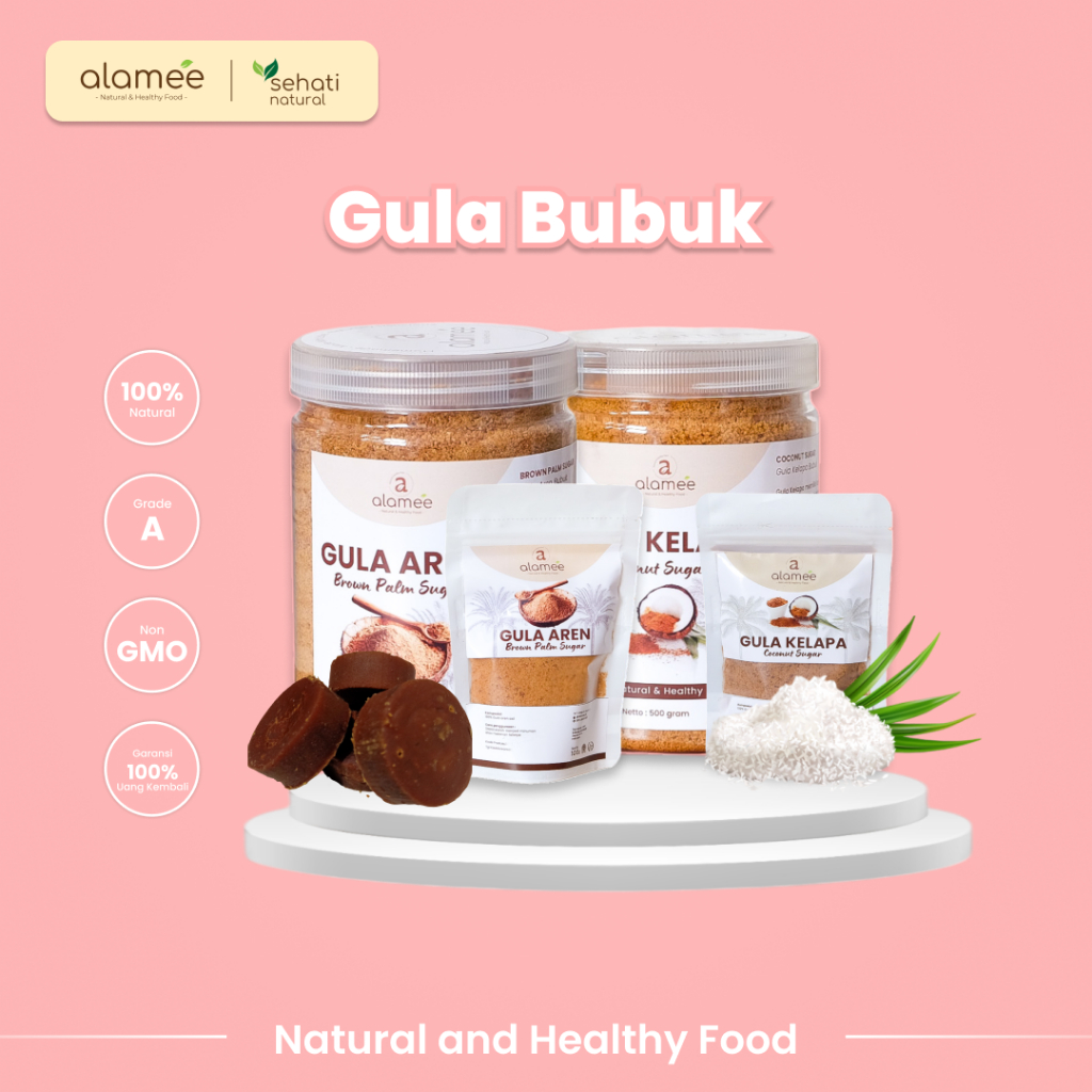 

ALAMEE Gula Semut Kelapa Aren Organik Asli Bubuk Coconut Sugar Premium Powder Natural Organik 500gr