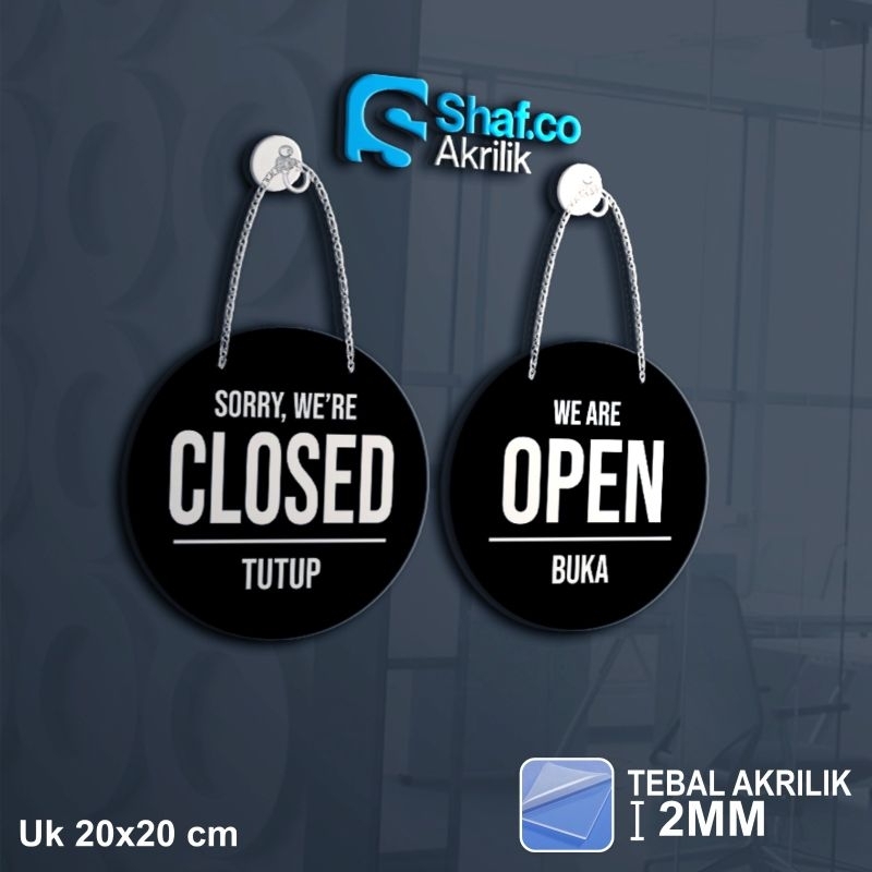 

AKRILIK SIGN BOARD OPEN // ACRYLIC CLOSED // ACRYLIK // RAMBU-RAMBU // 2MM