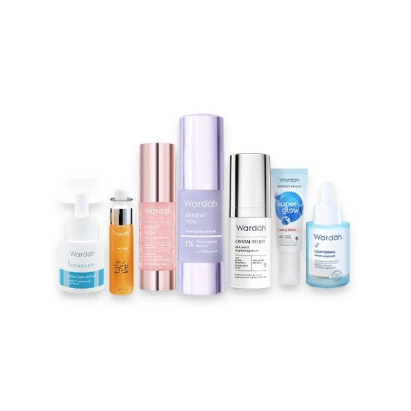 Wardah Serum Series - acnederm - C-Defense - Lightening Ampoule - Crytal Secret- Renew You - Hydaros