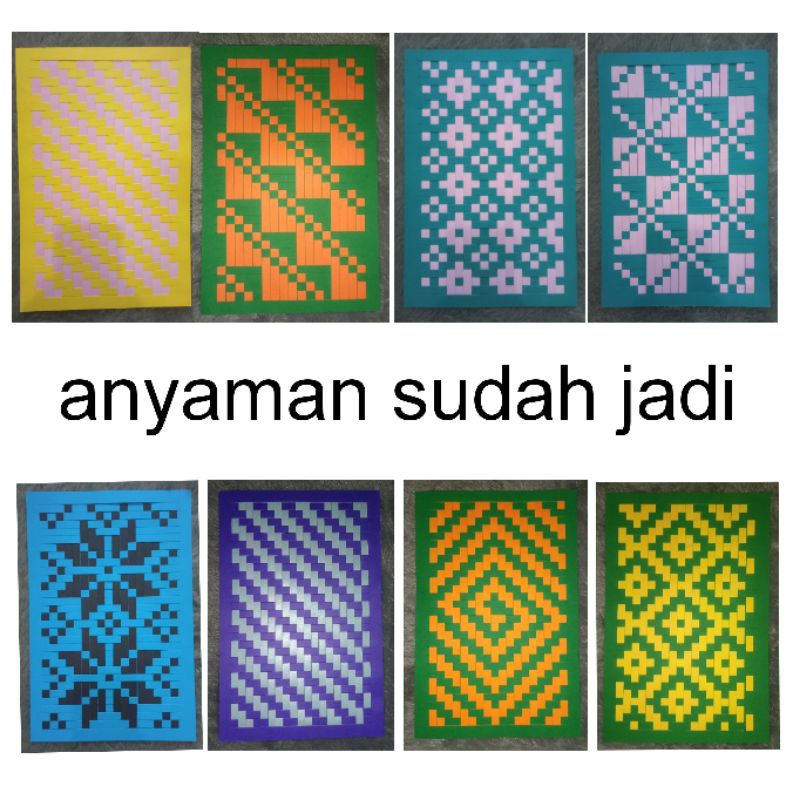 ANYAMAN KERTAS / ANYAMAN KERTAS SUDAH JADI / ANYAMAN KERTAS ASTURO / ANYAMAN KERTAS PRAKARYA / ANYAM