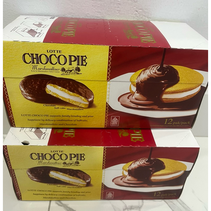 

LOTTE CHOCOPIE 1 BOX ISI 12 PCS @26gr