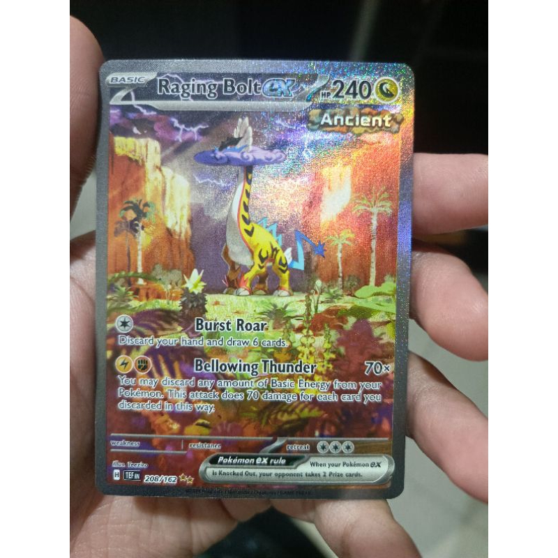 Pokemon TCG Raging Bolt Ex TEF 208/162 | English, Temporal Forces Special Illustration Rare (SIR) / 