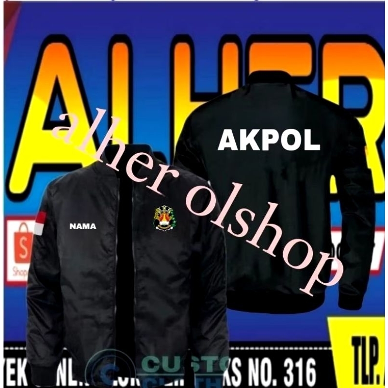 Jaket bordir AKPOL jaket Akpol Jaket bomber AKPOL jaket kerja AKPOL jaket seragam Akpol Jaket akadem