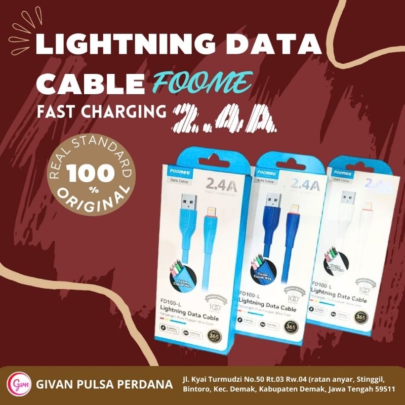 Kabel Data Lightning FOOMEE