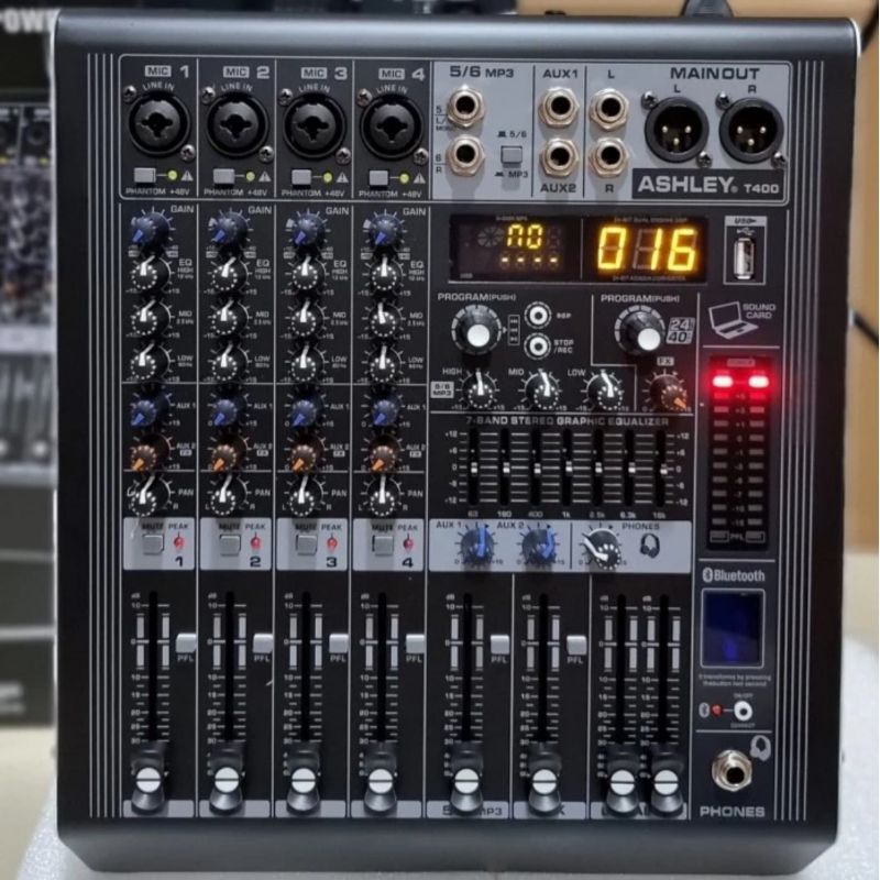 Power Mixer Ashley T400 Original 4 Channel Bluetooth