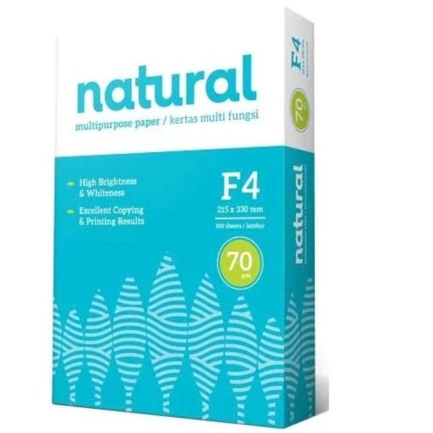 

KERTAS HVS | PRINT | FOTOCOPY NATURAL F4 70 GRAM (1RIM)