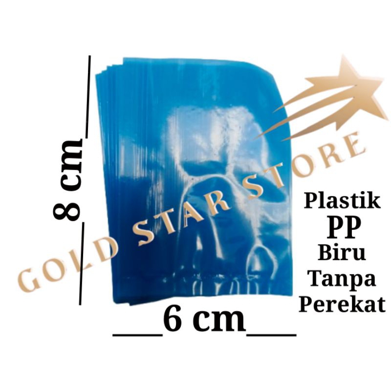 

Kantong Plastik PP Biru( 6cm x 8cm ) 1 Pack ( 250 GRAM ) Tanpa Perekat