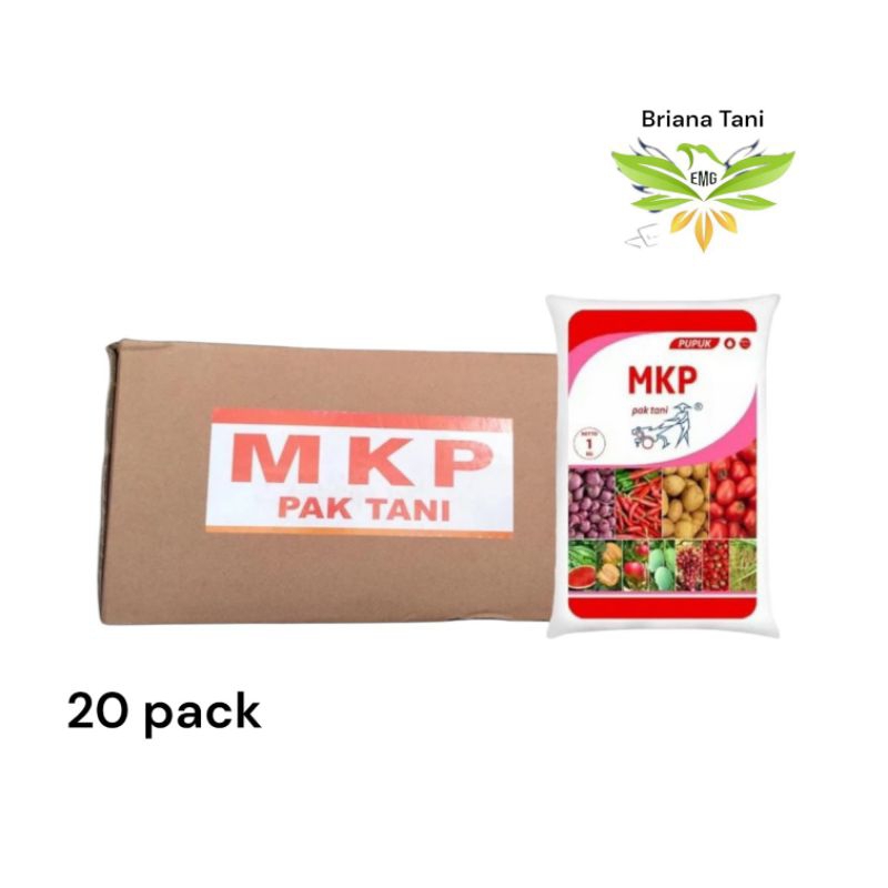 ￼PUPUK MKP PAK TANI 1 Dus  ISI 20 Pack MONO KALIUM PHOSPHAT BUAH BUNGA KEMASAN PABRIK Phosphate (P2O
