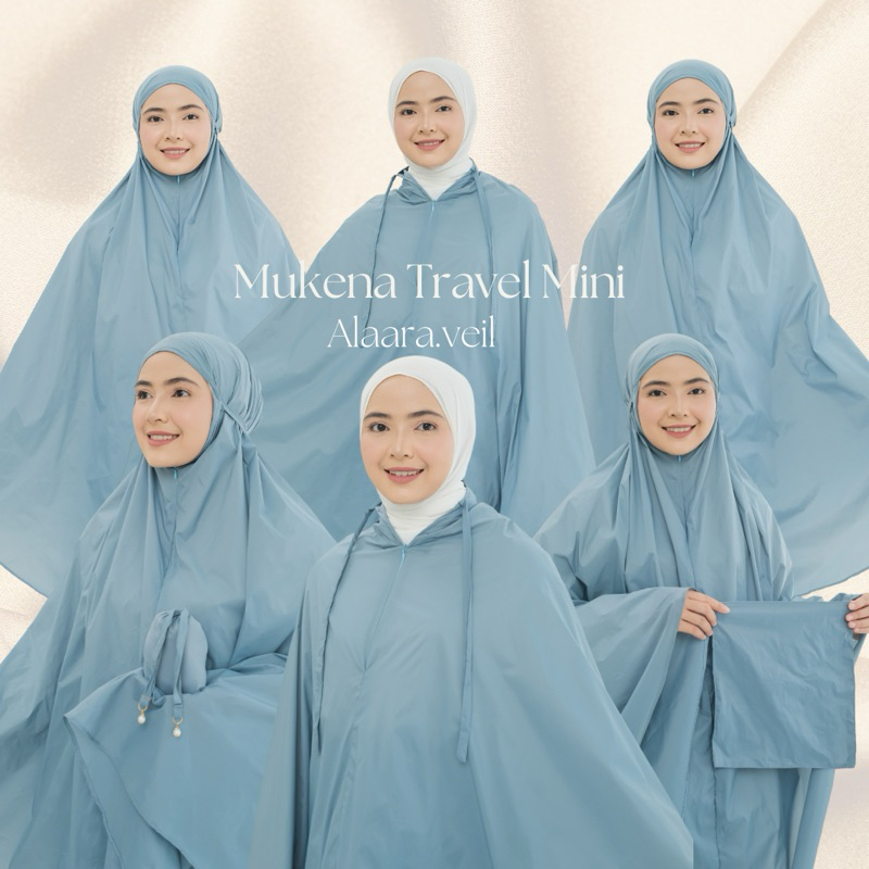 Mukena mini Travel Free sajadah Muka-Parasut Premium mukena