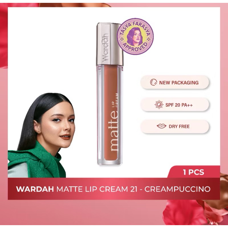 Wardah Exclusive Matte Lip Cream no 21 Creampuccino