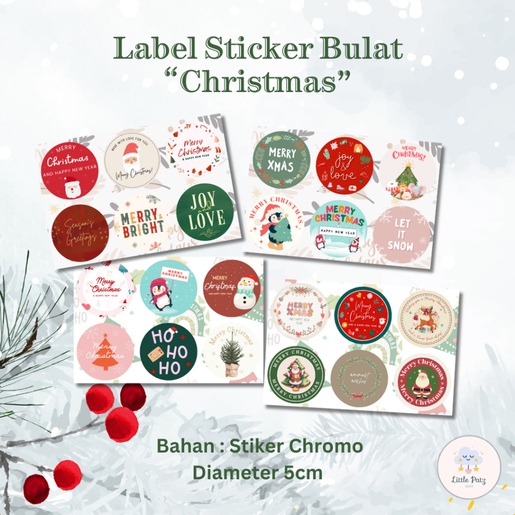 

BEST SELLER!! Stiker Cutting NATAL/CHRISTMAS/Party/Label/Kado/Parcel