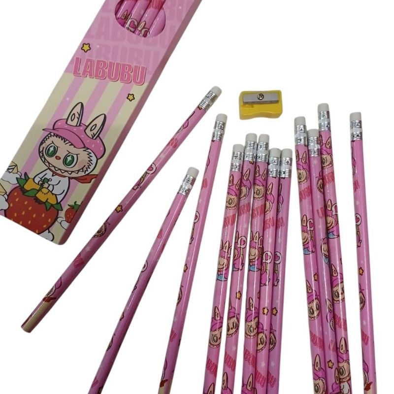 

PENSIL 2B 12PC LAB DAN SAN BOX- pensil motif karakter