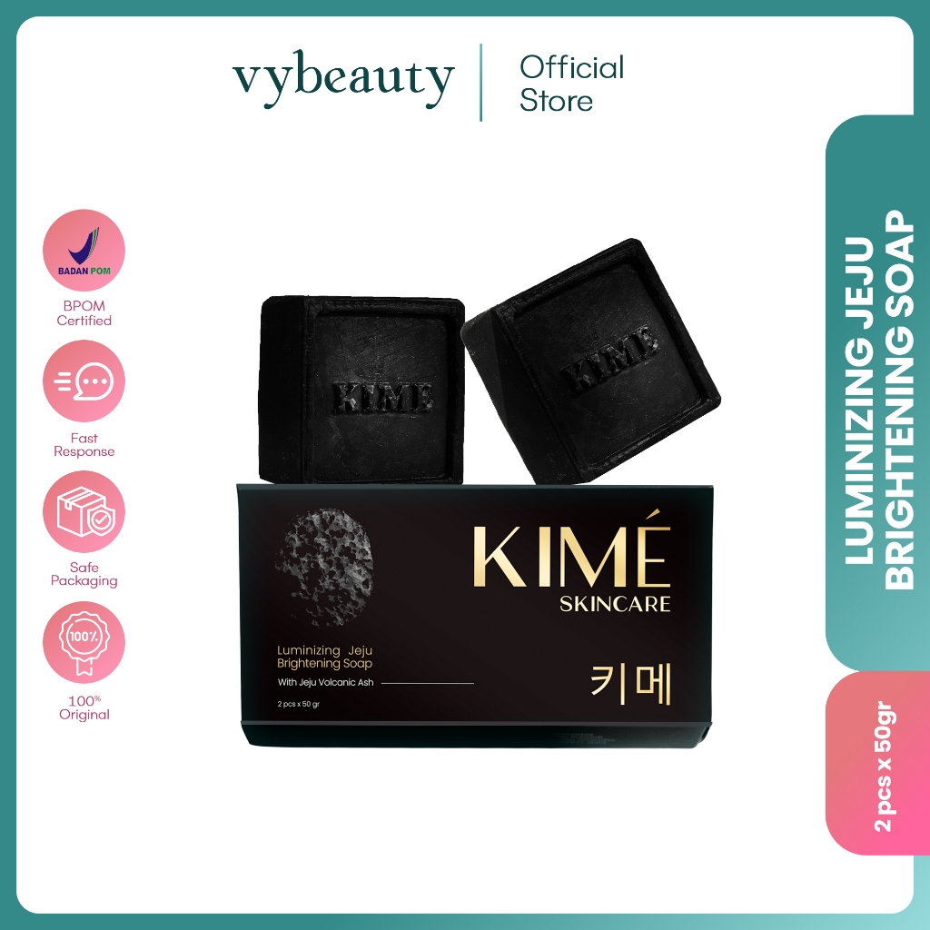 Vulkanik Pemutih Sabun Mandi Kime Skincare Pemutih Badan Permanen 100% ORIGINAL BPOM 50gram