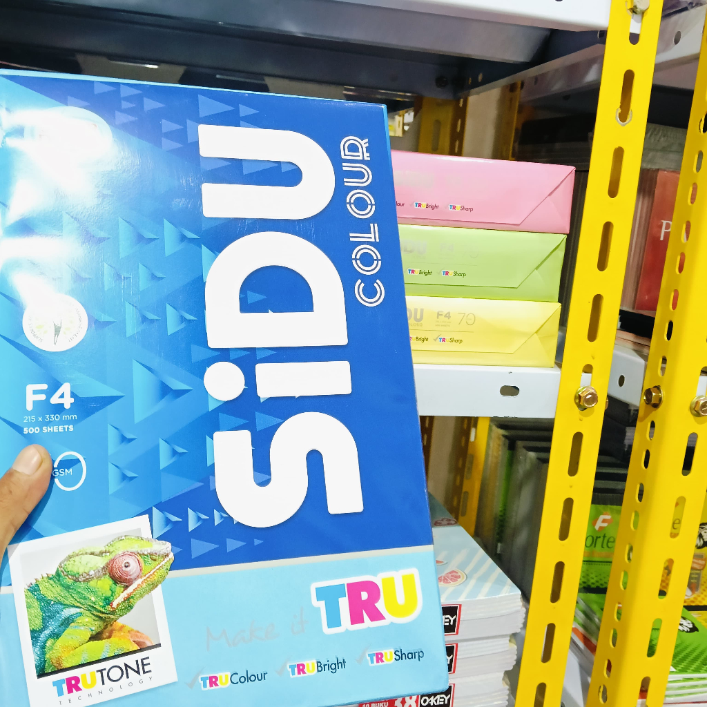 

1 RIM HVS WARNA SIDU F4 70 GSM BIRU KUNING MERAH HIJAU 500 LEMBAR